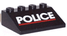 Slope 33 3 x 4 with White 'POLICE' and Red Line Pattern