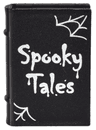 Minifigure, Utensil Book 2 x 3 with Silver Spider Webs and 'Spooky Tales' Pattern