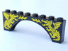 Arch 1 x 8 x 2 with Two Yellow Dragons Pattern