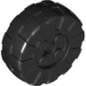 Wheel Hard Plastic, Treaded 36mm D. with 4 Studs
