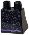 Lower Body, Skirt with Dark Purple Hem and Spots, Dark Silver Wavy Lines Pattern