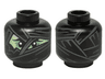 Minifigure, Head Alien Mummy with Yellowish Green Face, Wrappings, and Sand Green Eye Shadow Pattern