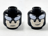 Minifigure, Head Dual Sided Balaclava, Large White Goggles, Light Nougat Face, Neutral / Grin Pattern