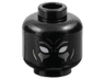 Minifigure, Head Mask with White Eye Holes, Dark Silver Eyebrows and Cheek Lines, Furrowed Brow Pattern