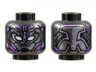 Minifigure, Head Mask with White Eye Holes, Dark Silver Armor Plates, Dark Purple, Lavender and Silver Trim Pattern