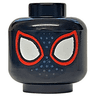 Minifigure, Head Large White Eyes with Red Borders and Dark Blue Dots Pattern