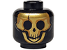 Minifigure, Head Alien Gold Skull with Medium Nougat Highlights Pattern