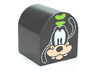 Duplo, Brick 2 x 2 x 2 Slope Curved Double with Goofy Pattern
