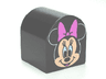 Duplo, Brick 2 x 2 x 2 Slope Curved Double with Minnie Mouse Pattern