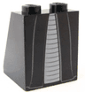 Slope 65 2 x 2 x 2 with Bottom Tube with Minifigure Dress / Skirt / Robe, Light Bluish Gray Panel Pattern