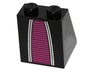 Slope 65 2 x 2 x 2 with Bottom Tube with Minifigure Dress / Skirt / Robe, Alien with Magenta Pattern