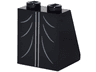 Slope 65 2 x 2 x 2 with Bottom Tube with Minifigure Dress / Skirt / Robe, Silver Vertical Lines and Curved Folds Pattern