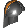 Minifigure, Hair Long Straight with Orange Headband Pattern