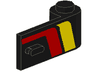 Door 1 x 3 x 1 Right with Red and Yellow Stripes Pattern