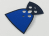 Minifigure Cape Cloth, Rounded Bottom and Round Collar with Blue on One Side of Cape Pattern - Traditional Starched Fabric
