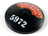 Dish 4 x 4 Inverted (Radar) with Solid Stud with White 'HOGWARTS EXPRESS' and '5972' Pattern
