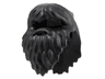 Minifigure, Hair Shaggy and Long with Beard and Mouth Hole
