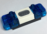 Electric, Light & Sound Siren 2 x 6 x 1 with Trans-Dark Blue Lights and White Center