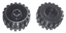 Wheel Small Wide Hard Plastic Tread, Hole Notched for Wheels Holder Pin