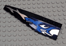 Wedge 12 x 3 Left with Blue Shark and Silver Wave Pattern