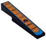Slope 10 6 x 1 with Orange and Dark Azure Pointed Stripe and 'Hilton', 'alteryx', 'DELL', 'vmware', 'webex', 'CNBC', 'OKX' and 'PIRELLI' Logos Pattern