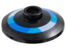 Dish 2 x 2 Inverted (Radar) with Blue, Medium Azure, and Bright Light Blue Ring Pattern