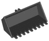 Vehicle, Digger Bucket 9 Teeth 4 x 8, Flat Inside with Locking 2 Finger Hinge