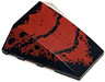 Wedge 4 x 4 Triple Curved No Studs with Red Scales Pattern