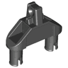 Hinge 1 x 3 with Two Pins, Locking 1 Finger - Round Pin Holes