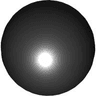 Wheel Ball, Hard Plastic 19mm D.