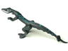 Dinosaur Mutant Lizard with White Eyes and Teeth, Sky Blue Specks on Back Pattern