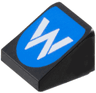 Slope 30 1 x 1 x 2/3 with Williams Formula 1 Logo Stylized White Capital Letter W on Blue Background Pattern