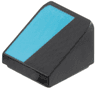 Slope 30 1 x 1 x 2/3 with Medium Azure Diagonal Stripe Pattern Model Right Side