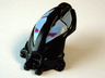 Minifigure, Head, Modified Bionicle Toa Mahri Hahli / Nuparu (Nuparu Black Pattern)