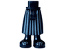 Mini Doll Hips and Skirt Long with Molded Black Legs and Printed Dark Bluish Gray Laces and Stripes Pattern - Thick Hinge