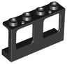 Window 1 x 4 x 2 Plane, Single Top Hole and Single Bottom Hole for Glass