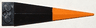 Plate, Modified 1 x 2 with Angular Extension with Molded Flexible Rubber Orange Tip Pattern
