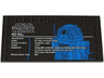 Tile, Modified 6 x 12 with Studs on Edges with Star Wars Logo and 'R2-D2' Pattern
