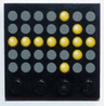 Tile, Modified 4 x 4 with Studs on Edge with Construction Zone Sign with Directional Arrow Pattern