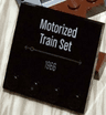 Tile, Modified 4 x 4 with Studs on Edge with 'Motorized Train Set 1966' Pattern
