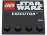 Tile, Modified 4 x 4 with Studs on Edge with LEGO Star Wars Logo and White 'EXECUTOR' Pattern