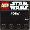 Tile, Modified 4 x 4 with Studs on Edge with LEGO Star Wars Logo and White 'YODA' Pattern