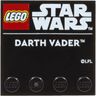Tile, Modified 4 x 4 with Studs on Edge with LEGO Star Wars Logo and White 'DARTH VADER' Pattern