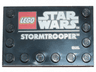 Tile, Modified 4 x 6 with Studs on Edges with Star Wars Logo and 'STORMTROOPER' Pattern