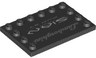 Tile, Modified 4 x 6 with Studs on Edges with 'Lamborghini Sian FKP 37' Pattern