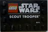 Tile, Modified 4 x 6 with Studs on Edges with Star Wars Logo and 'SCOUT TROOPER' Pattern