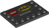 Tile, Modified 4 x 6 with Studs on Edges with Batman Logo and 'BATMAN' Pattern