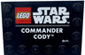 Tile, Modified 4 x 6 with Studs on Edges with LEGO Star Wars Logo and White 'COMMANDER CODY' Pattern