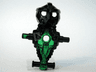 Torso/Head Martian with Chest Hole, Alien Commander with Marbled Trans-Green Pattern