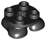 Legs with Plate Round 2 x 2 and Axle Hole - 2 Feet